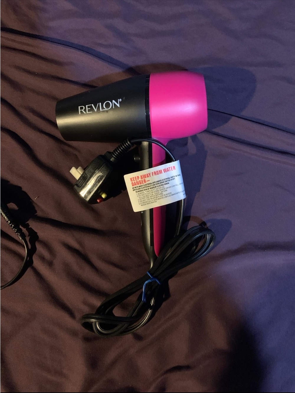 Revlon Pink and Black Travel Hair Dryer